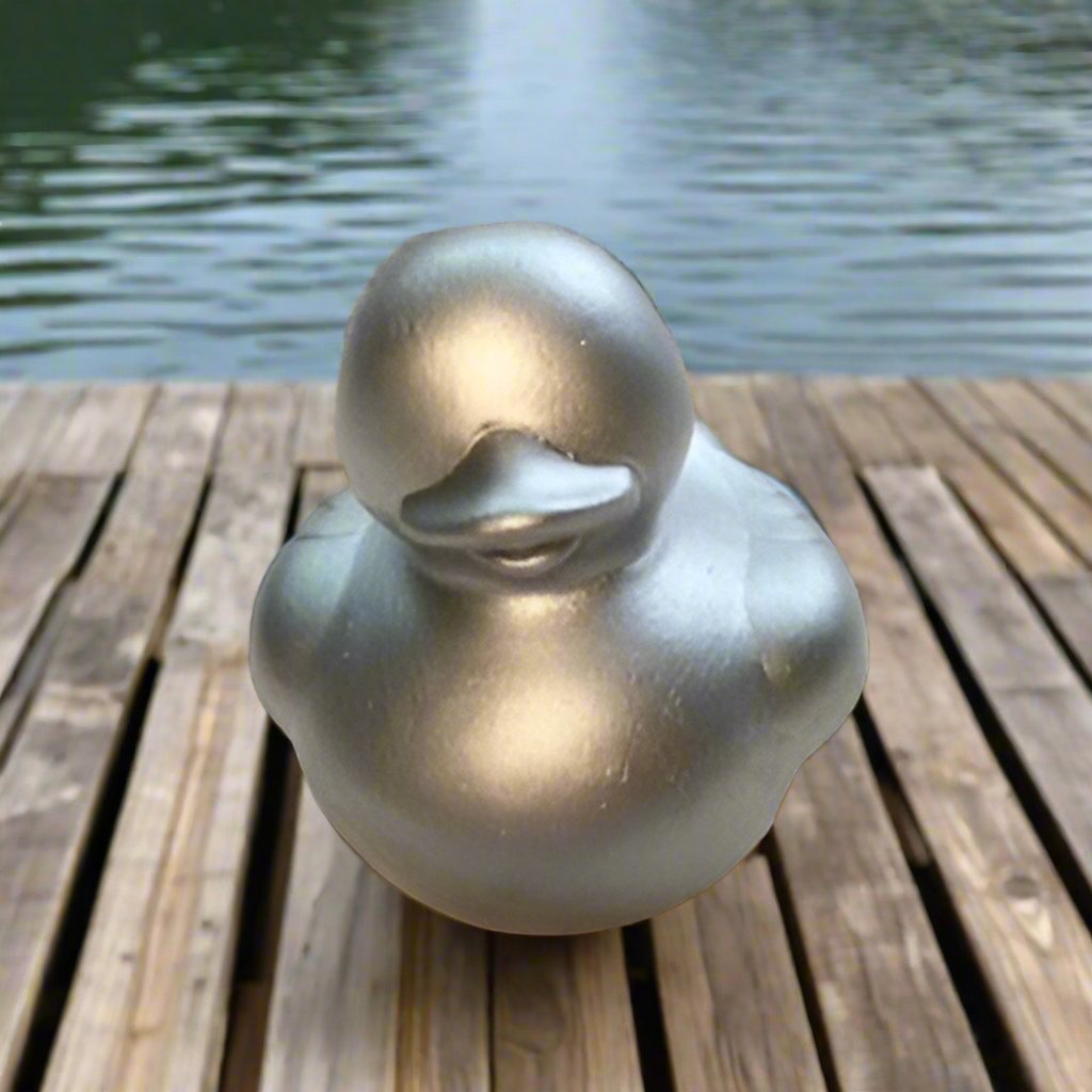 Just Silver Rubber Duck