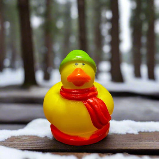 Winter Sledding Rubber Duck