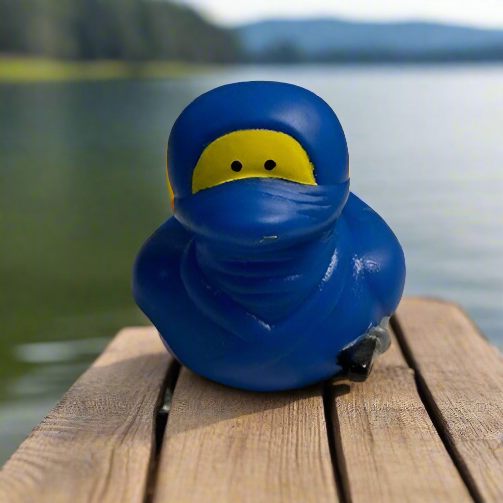 Ninja Blue Rubber Duck