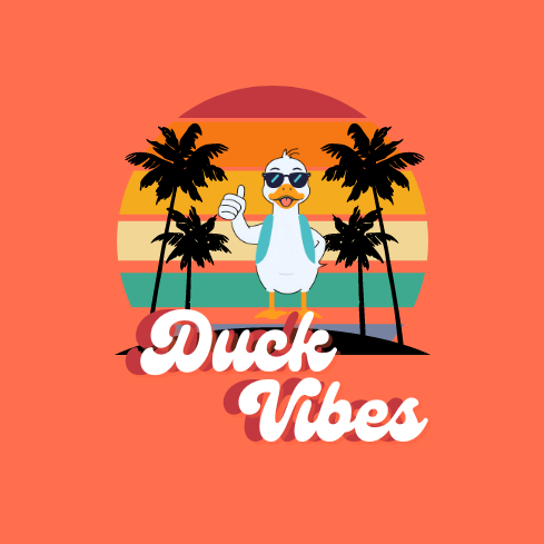 Duck Vibes Sunset Tee - Adult Unisex - Rubber Duck t-shirt - Rubber Ducky - Summer Tee