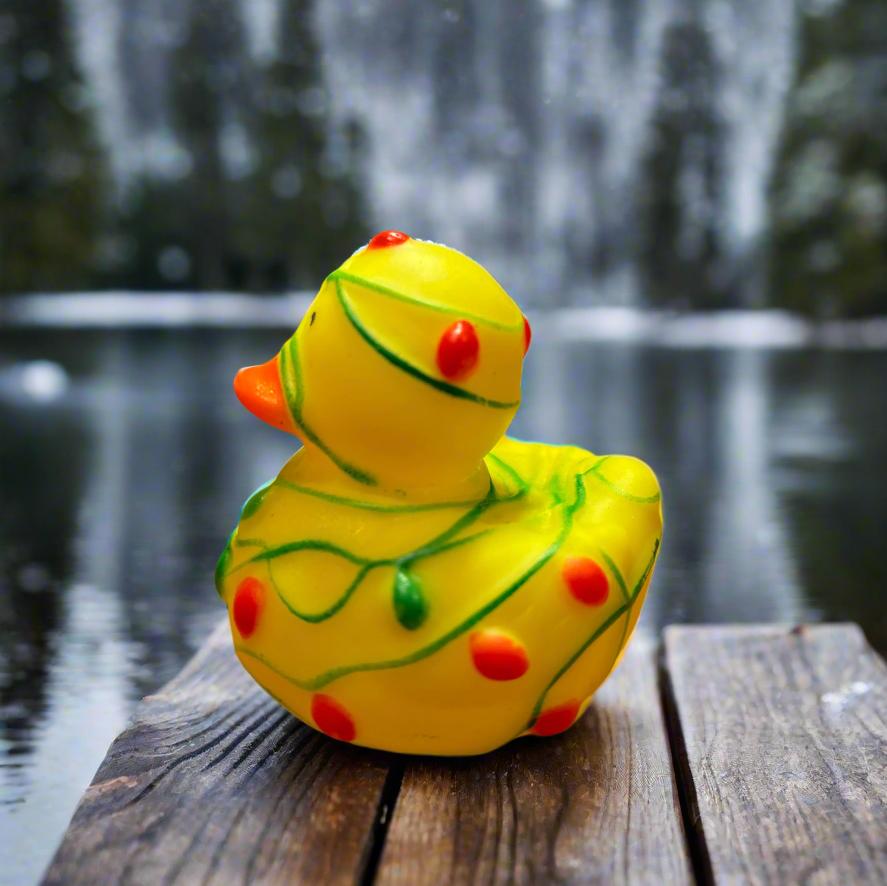 Christmas Lights Rubber Duck