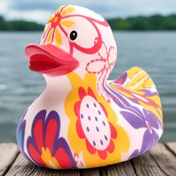 Flower Power Rubber Duck