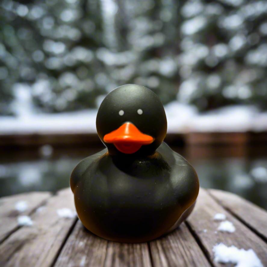 All Black Rubber Duck