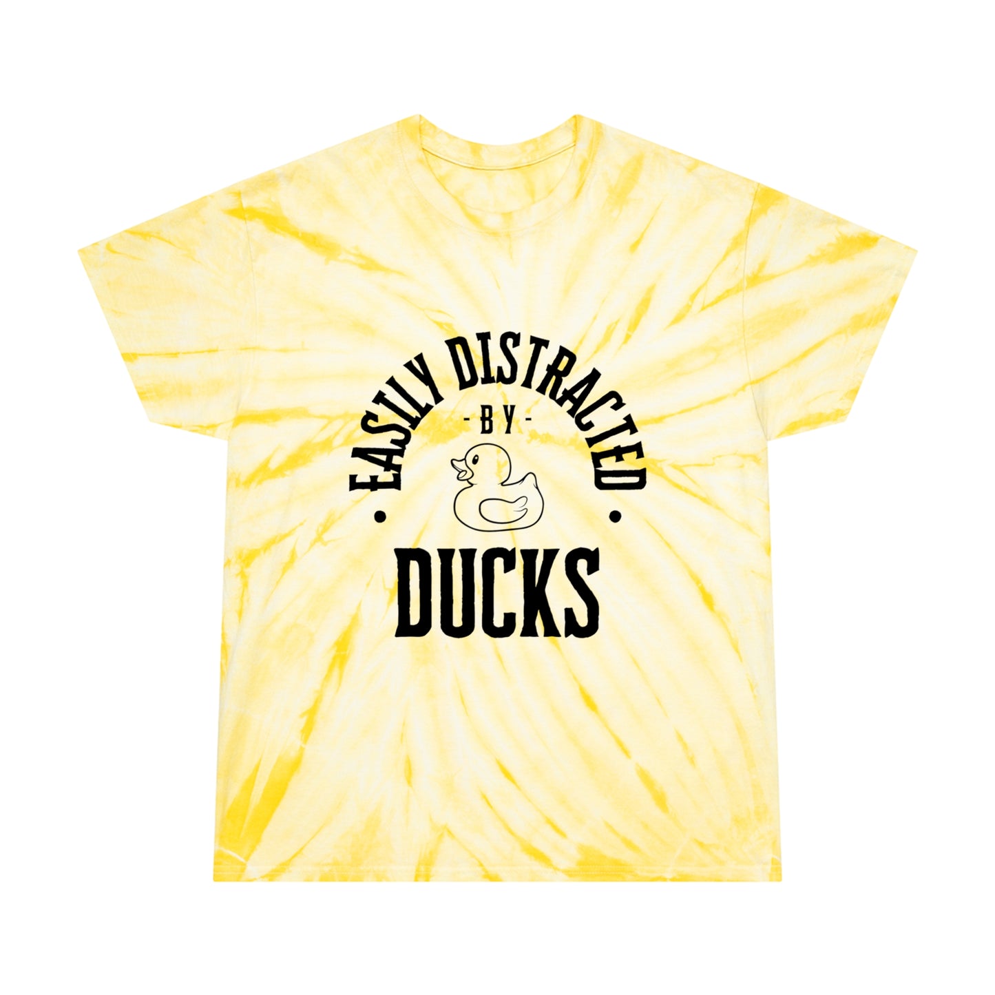 Easily Distracted By Ducks Adult Unisex Tee, Tie Dye, Rubber Ducks, Ducking