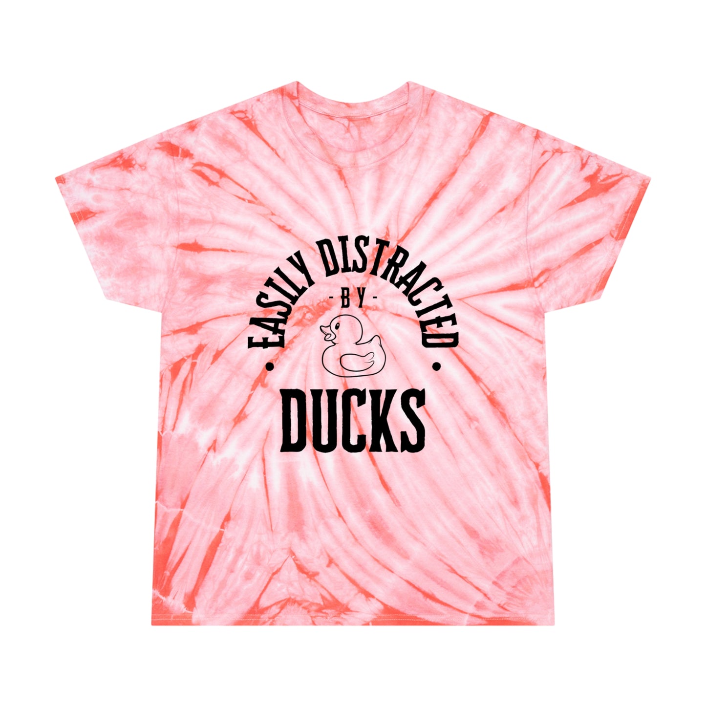 Easily Distracted By Ducks Adult Unisex Tee, Tie Dye, Rubber Ducks, Ducking