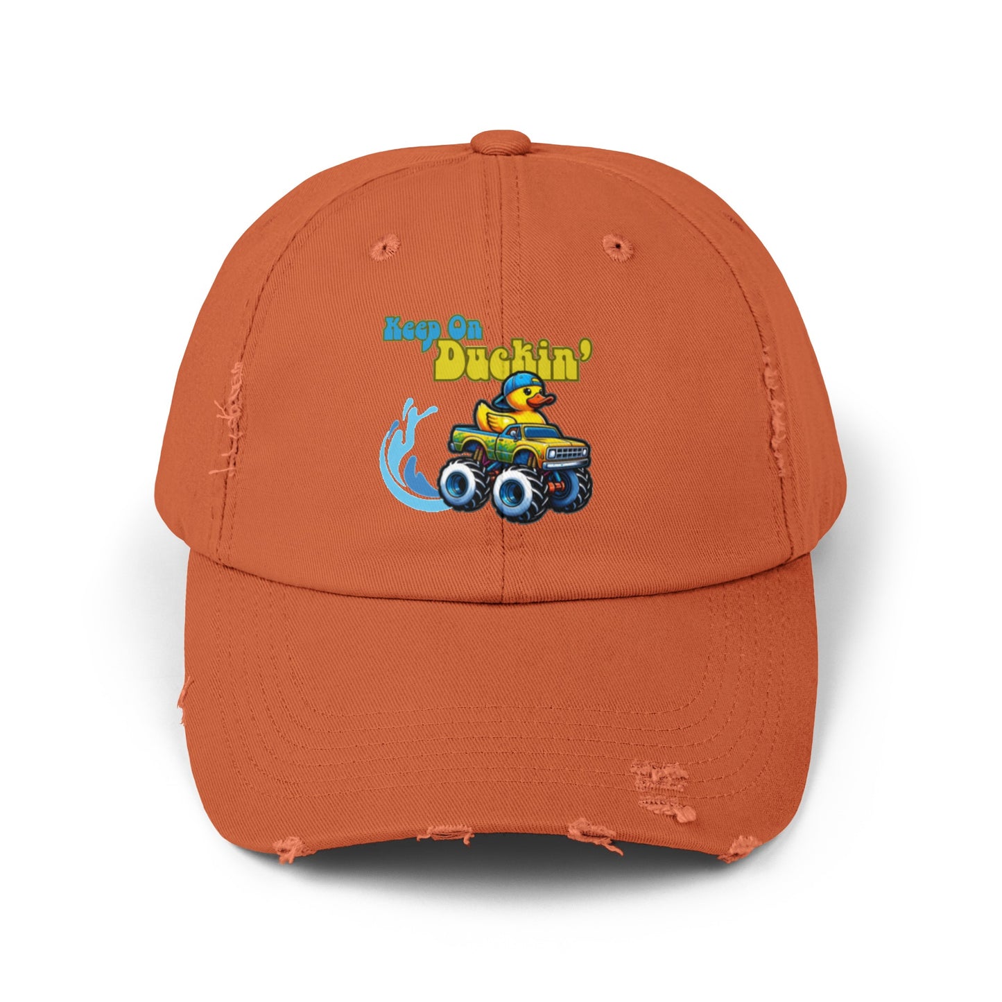 Unisex Keep on Duckin' Distressed Cap, Trucker Hat, Baseball hat, ball cap, gifts for her, gifts for him, Beach hat