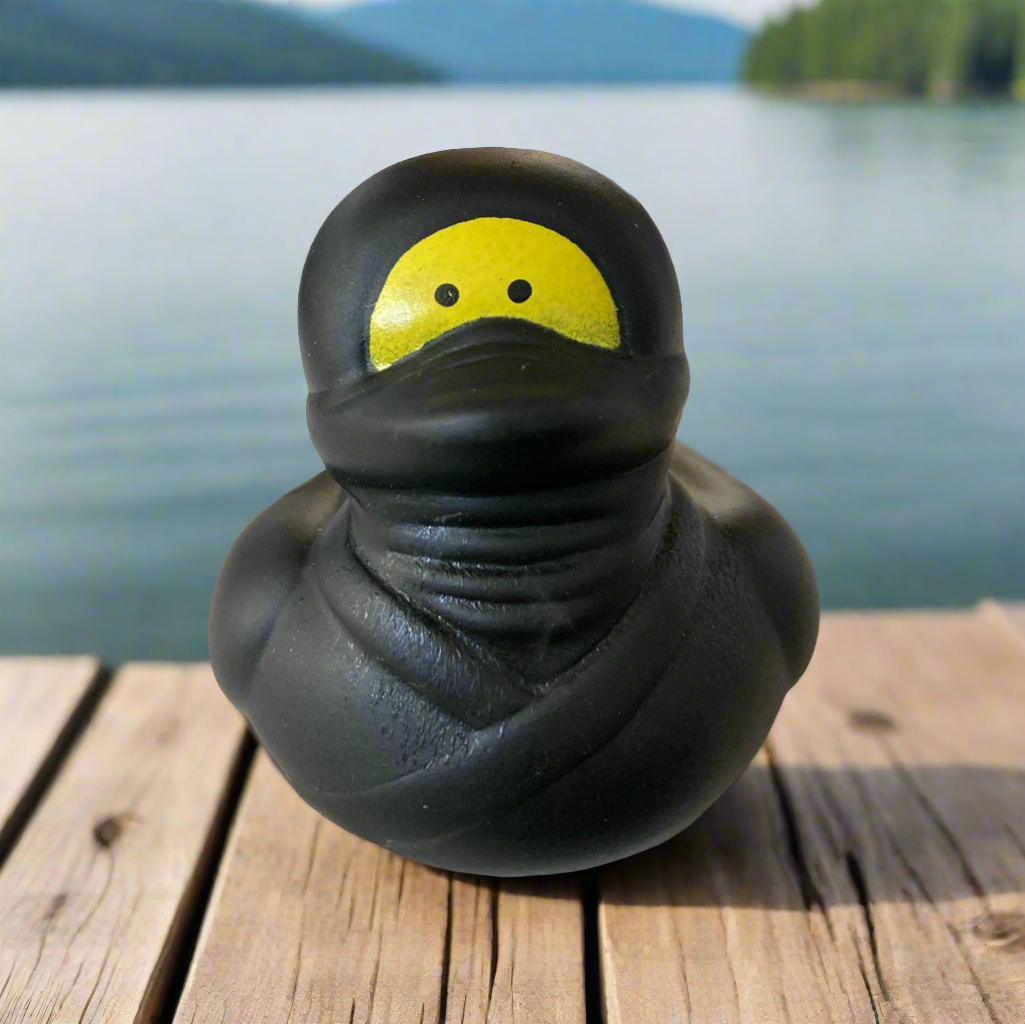 Ninja Black Rubber Duck