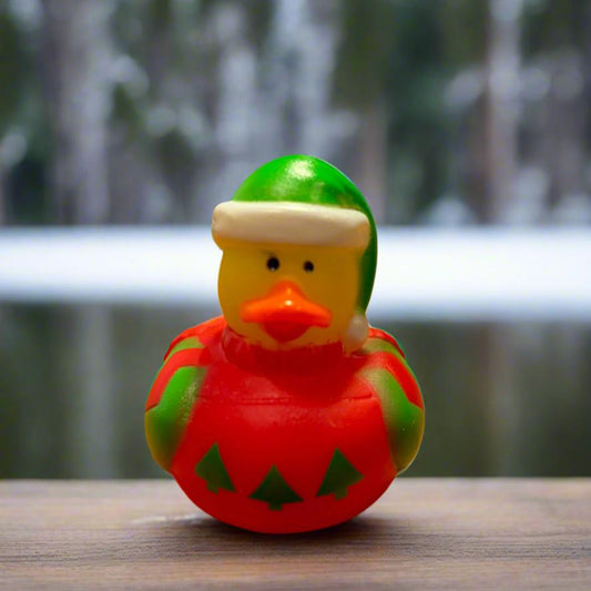 Ugly Christmas Tree Sweater Rubber Duck