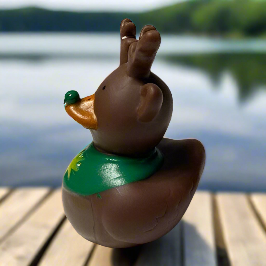 RARE Green nosed Reindeer Rubber Duck Duck of the Month