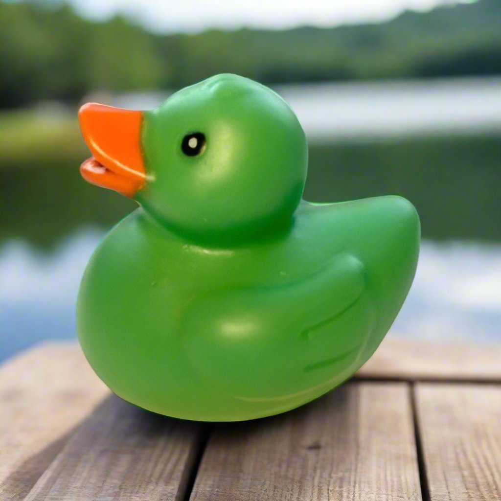 Singing Green Rubber Duck