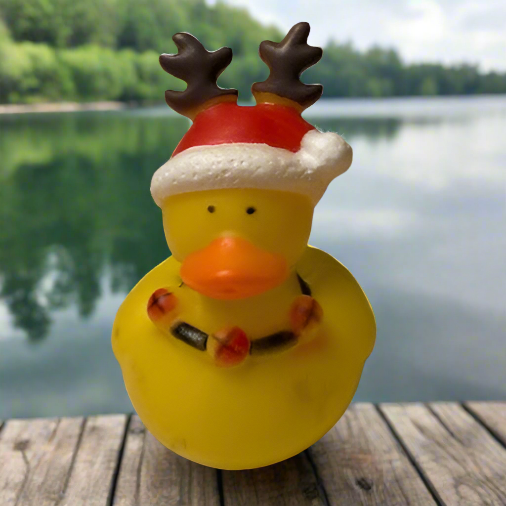 Santa Reindeer Rubber Duck