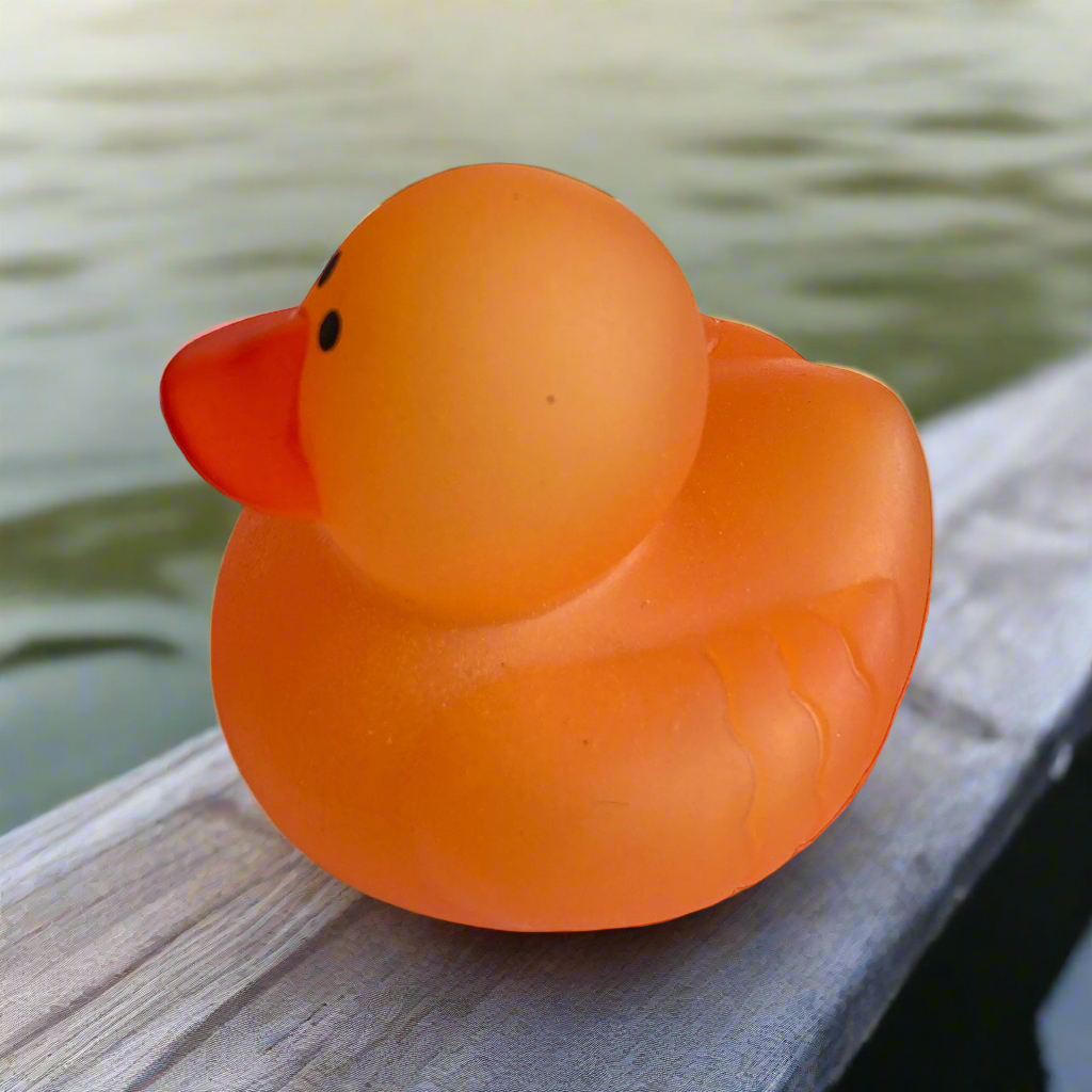 Color Changing Orange Rubber Duck