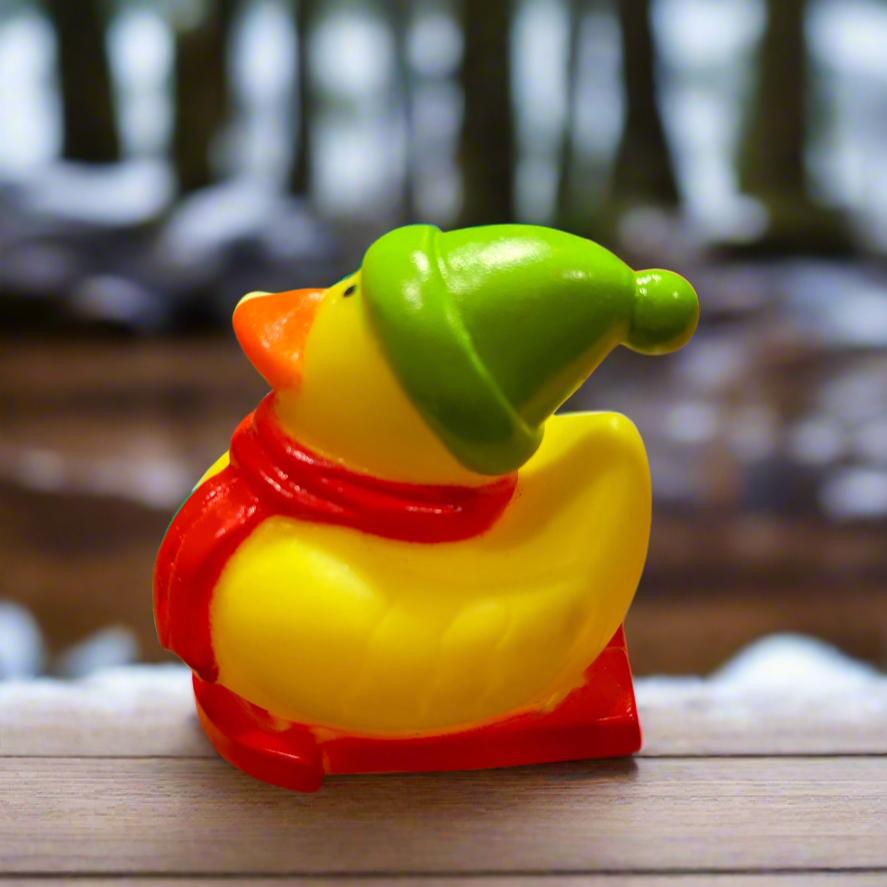 Winter Sledding Rubber Duck