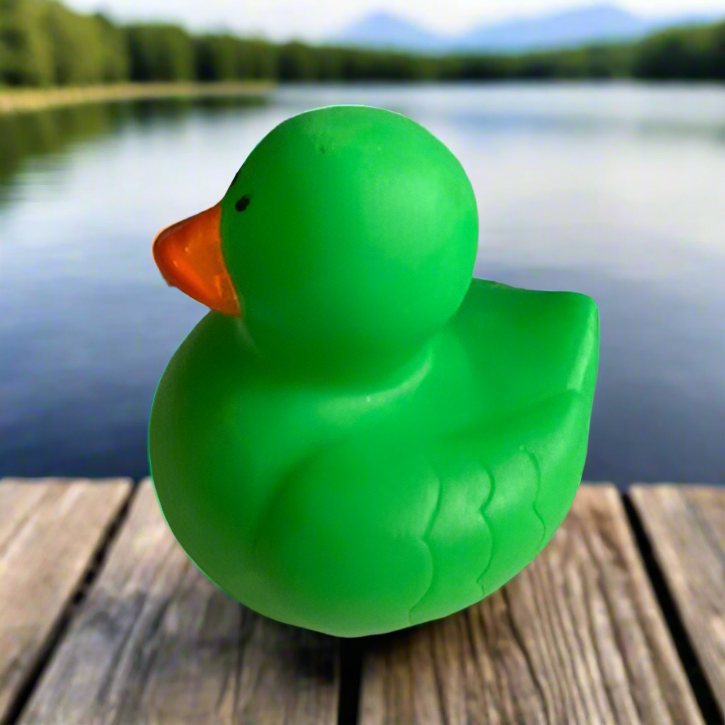 Color Changing Green Rubber Duck