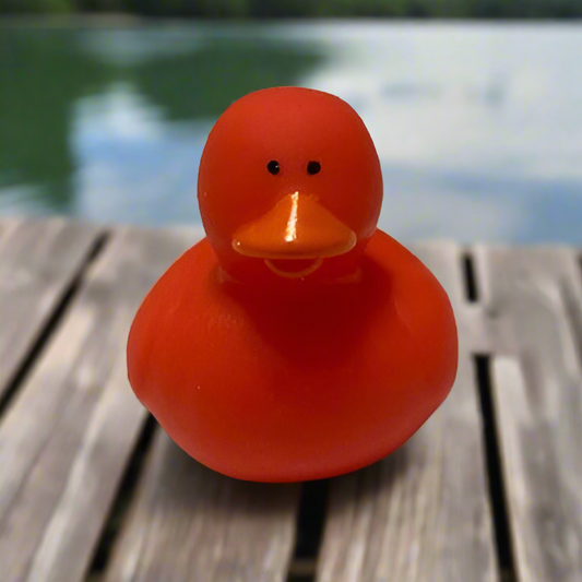 All Red Rubber Duck