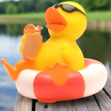 Red Ribbon Week Duck Summertime Rubber Duck – Duck of the Month