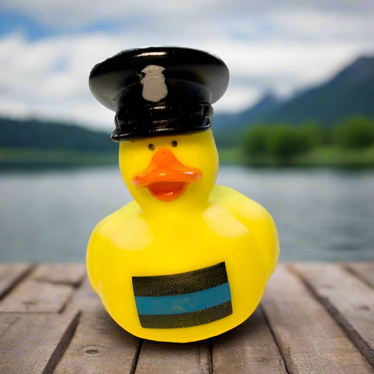 Officer Blue Line Rubber Duck