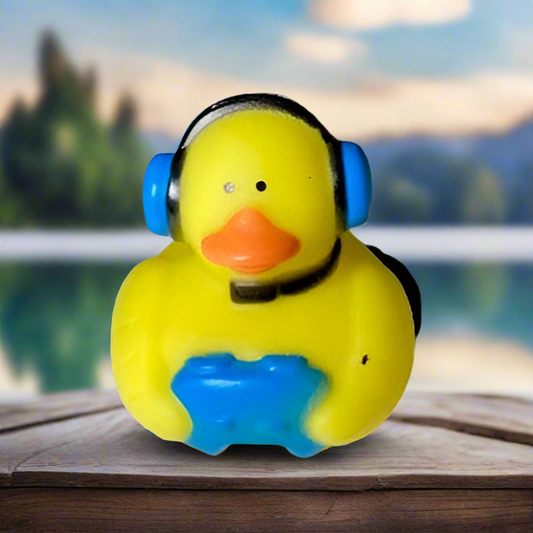 Gamer Blue Rubber Duck