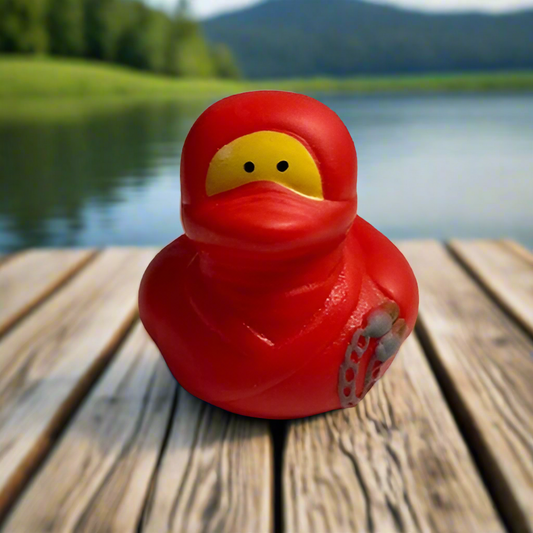 Ninja Red Rubber Duck