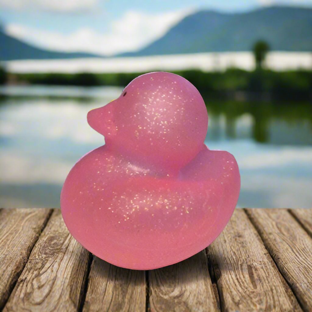 Glitter Pink Rubber Duck