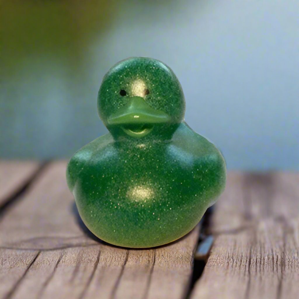 Glitter Green Rubber Duck