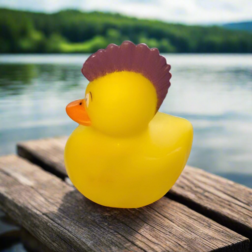 Mohawk Purple Rubber Duck