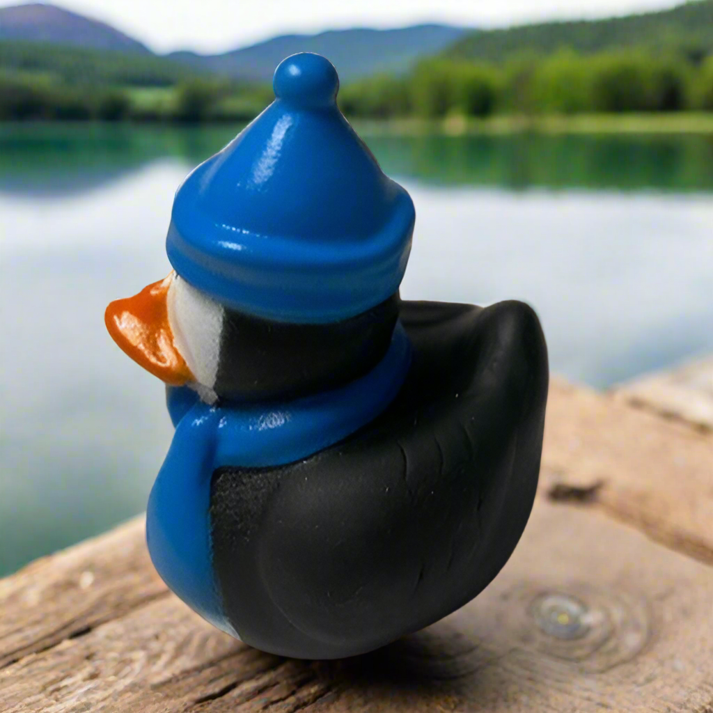 Penguin Blue Rubber Duck