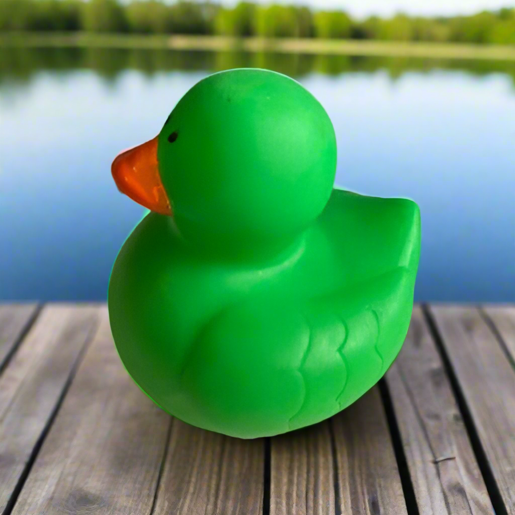 All Green Rubber Duck