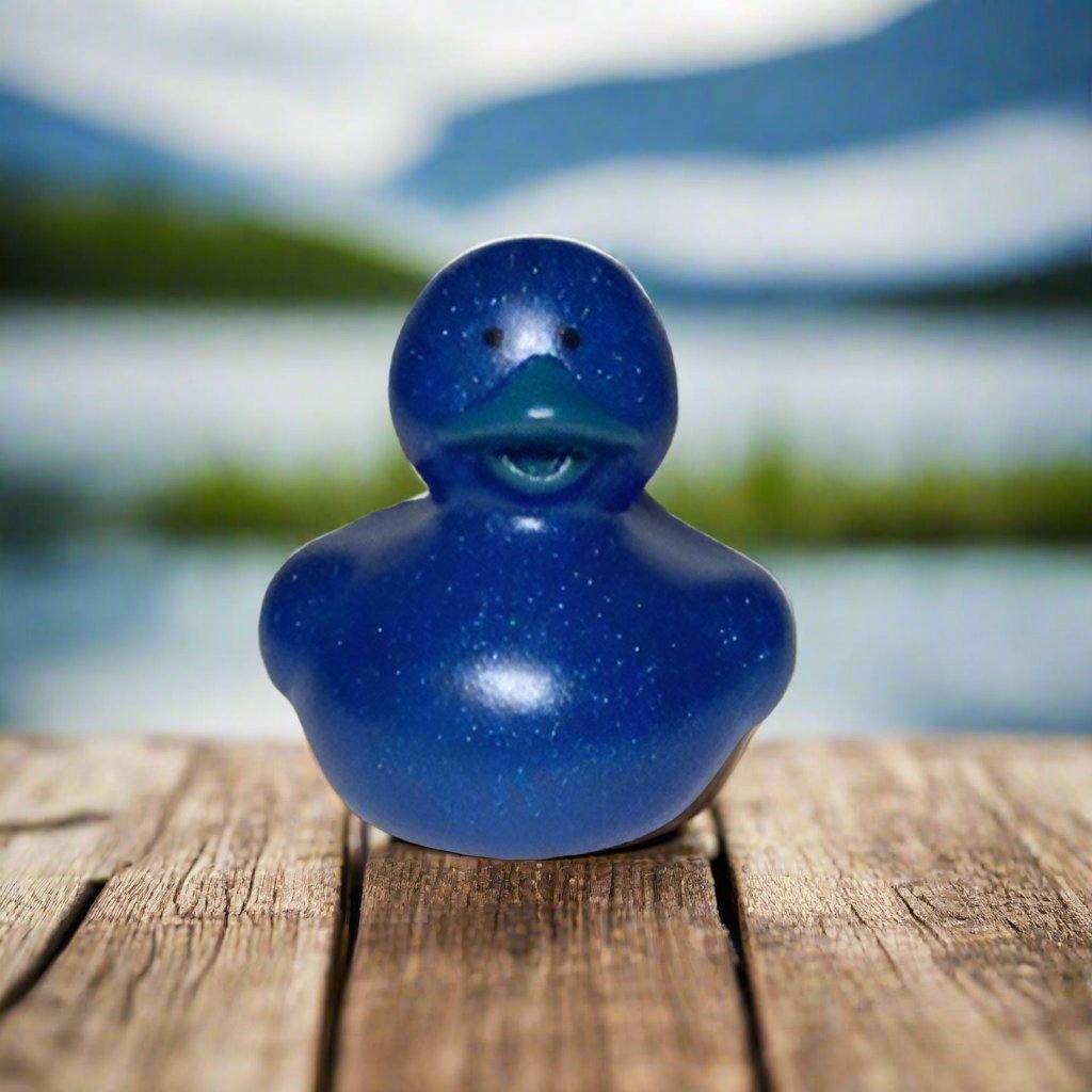 Glitter Blue Rubber Duck