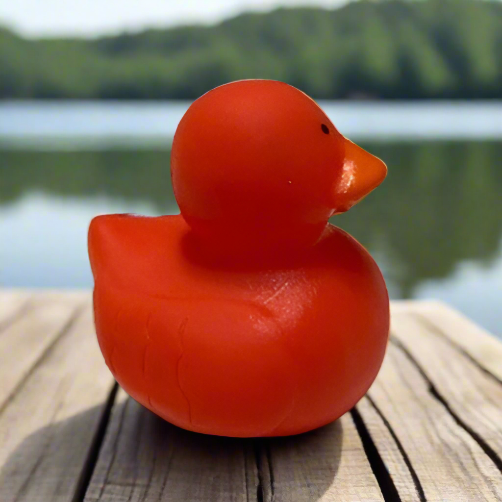 All Red Rubber Duck