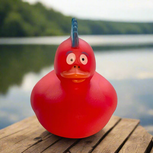 Mohawk Red Rubber Duck