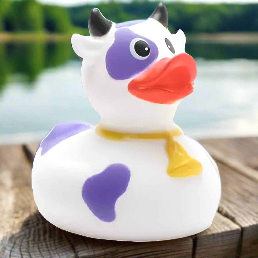 Purple Cow Rubber Duck