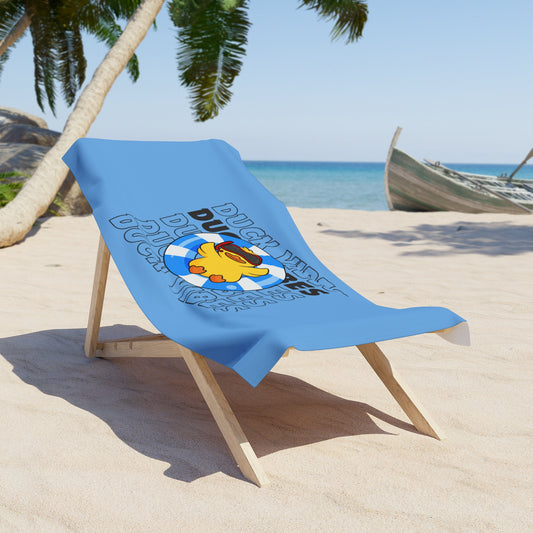 Duck Vibes Beach Towel | Blue | Rubber Ducky | Duck of the Month | Summertime | Beachwear