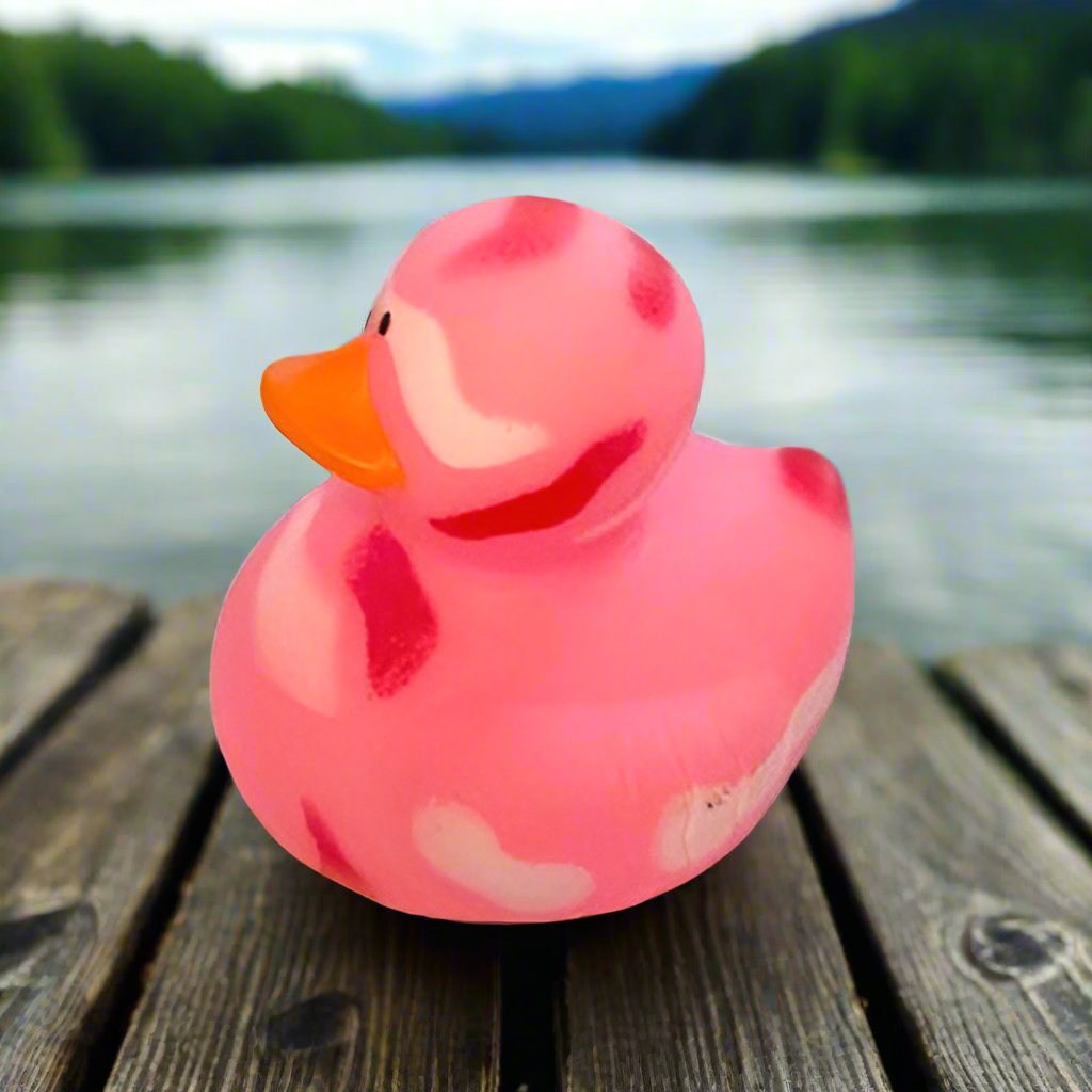 Camo Pink Rubber Duck