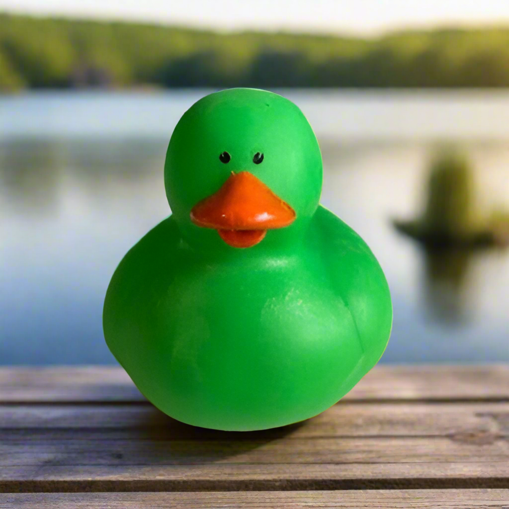 All Green Rubber Duck