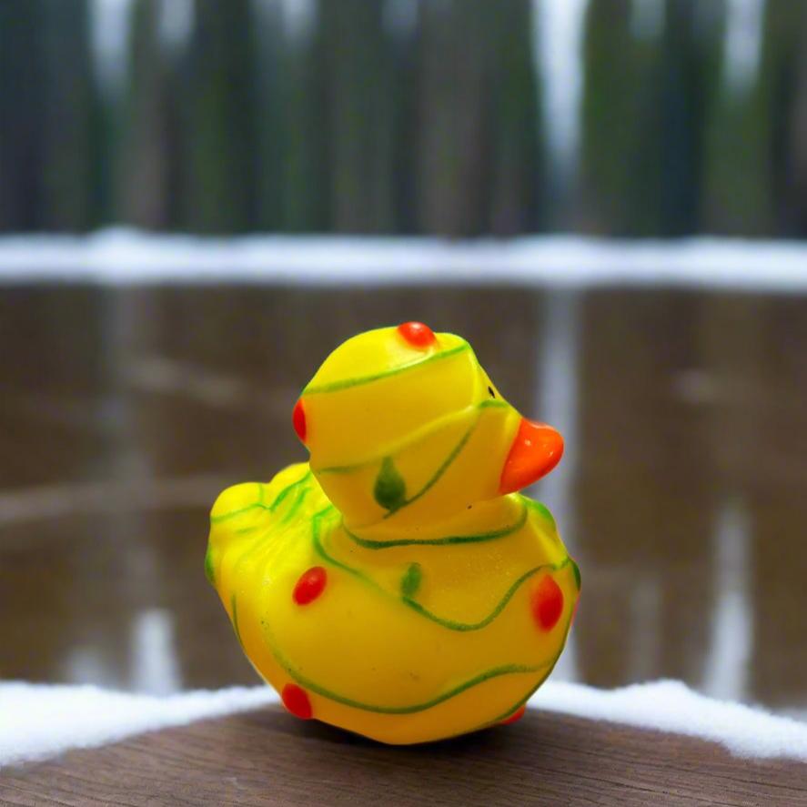 Christmas Lights Rubber Duck