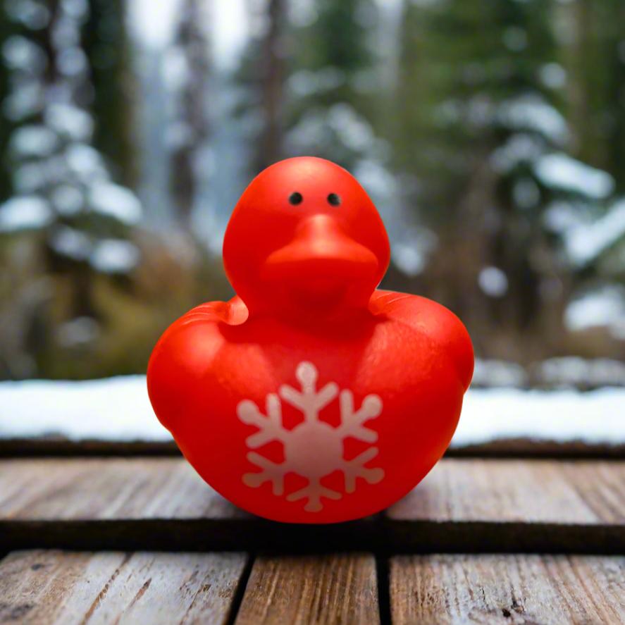 Christmas All Red Rubber Duck