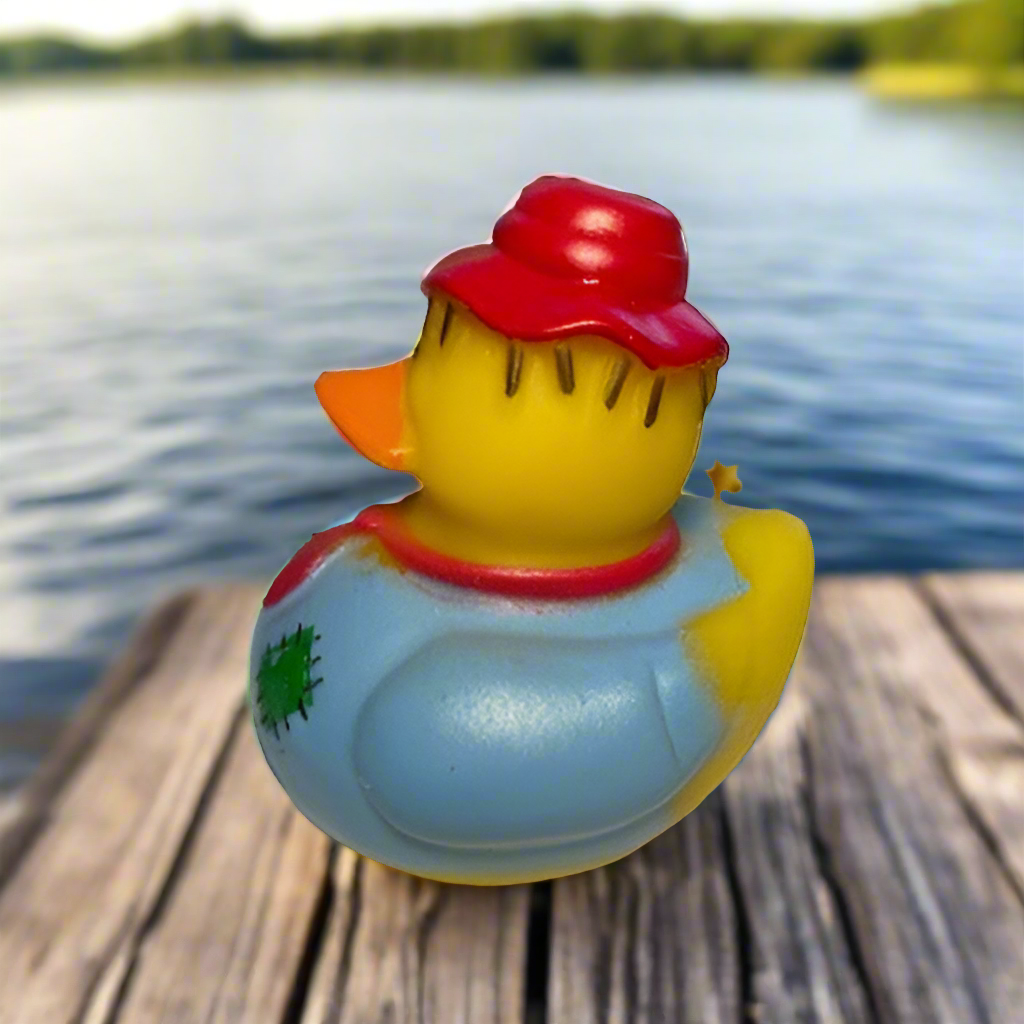 Scarecrow Blue Rubber Duck