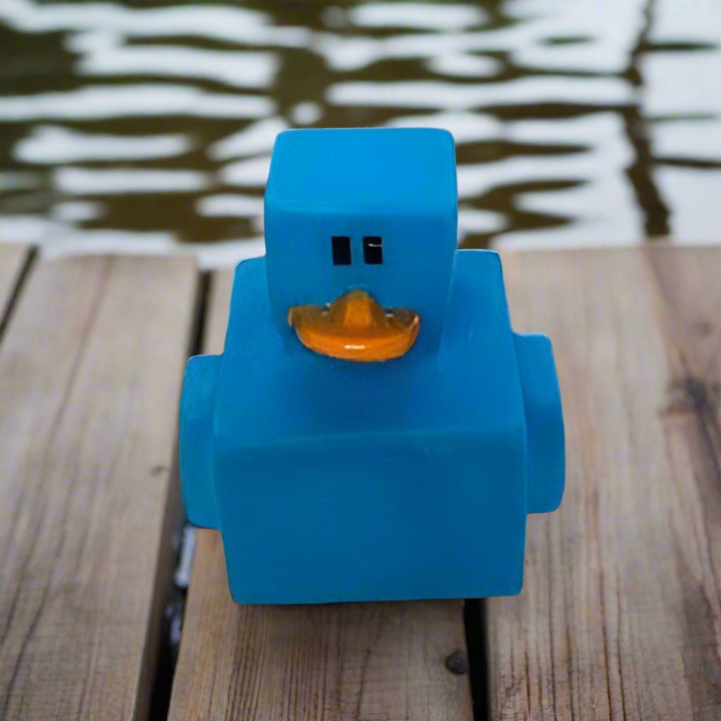 Block Blue Dye Rubber Duck