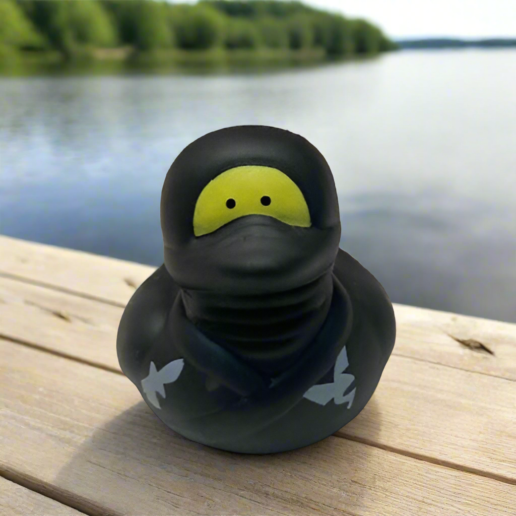 Ninja Black Rubber Duck