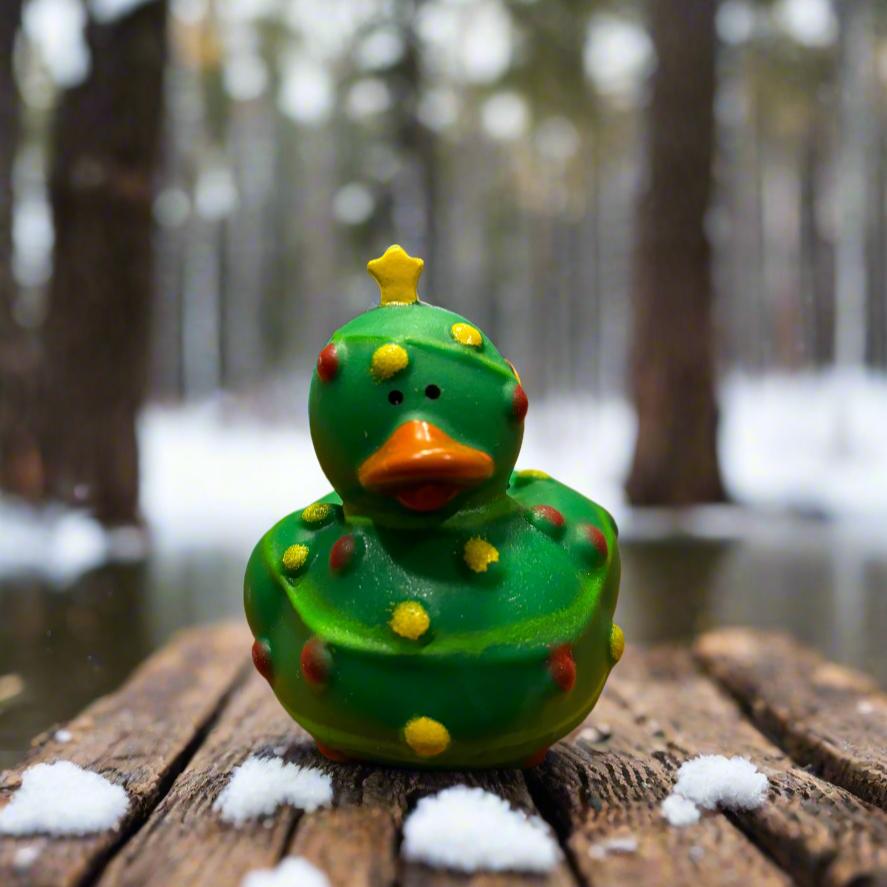 Christmas Tree Lights Rubber Duck