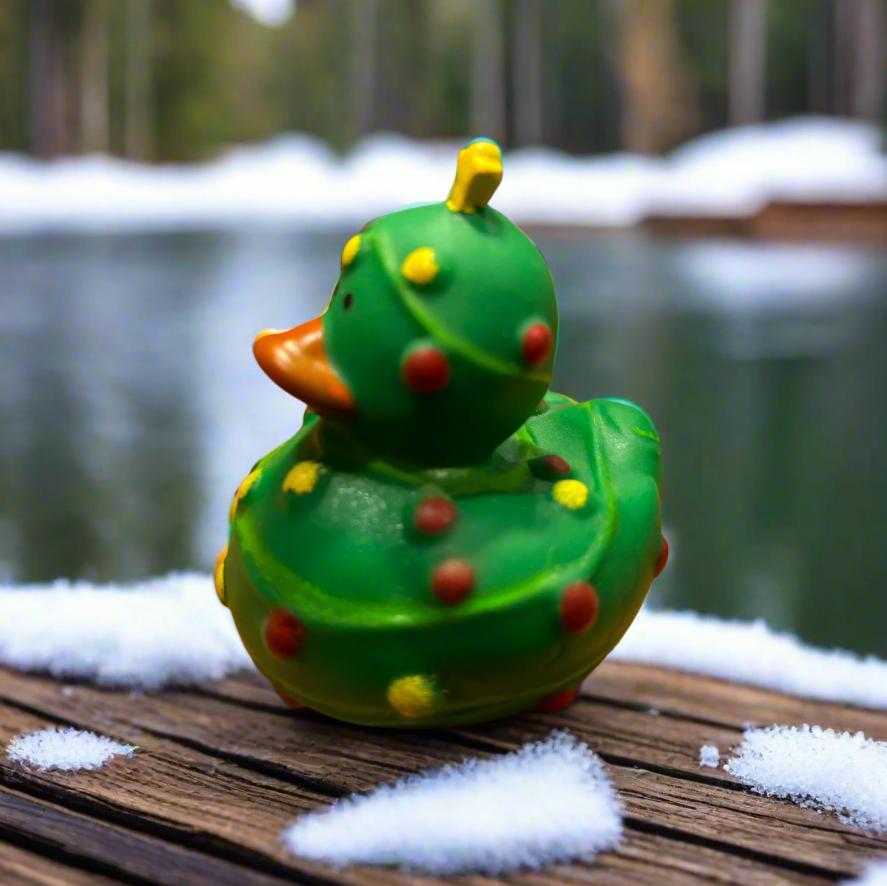 Christmas Tree Lights Rubber Duck