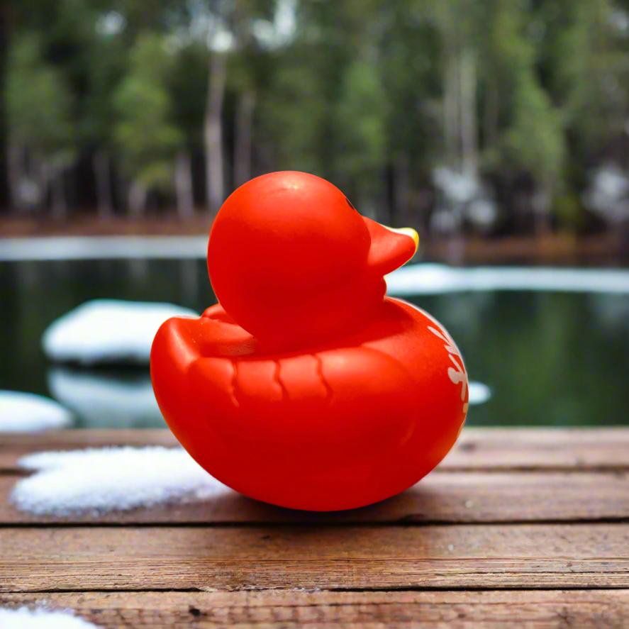 Christmas All Red Rubber Duck