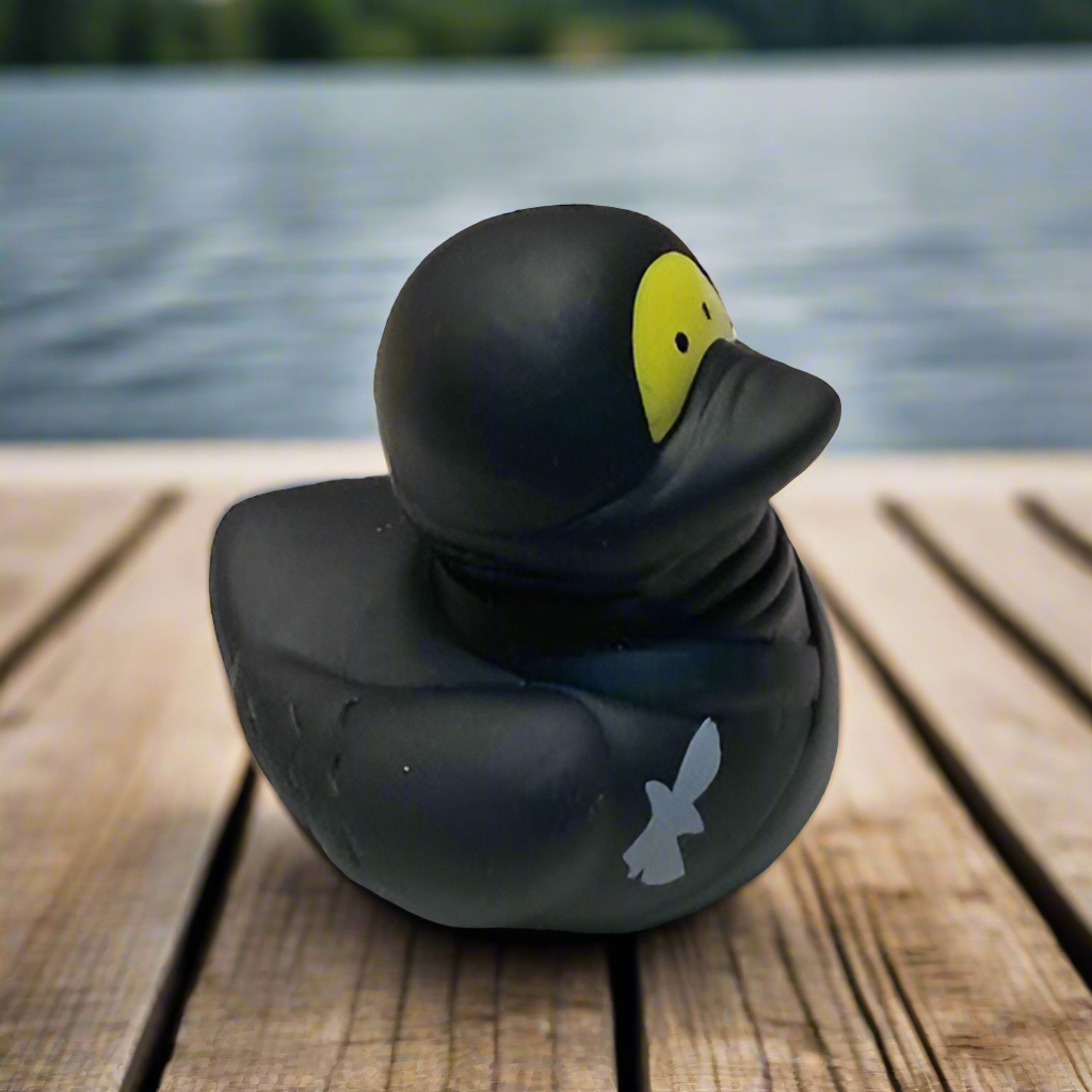 Ninja Black Rubber Duck