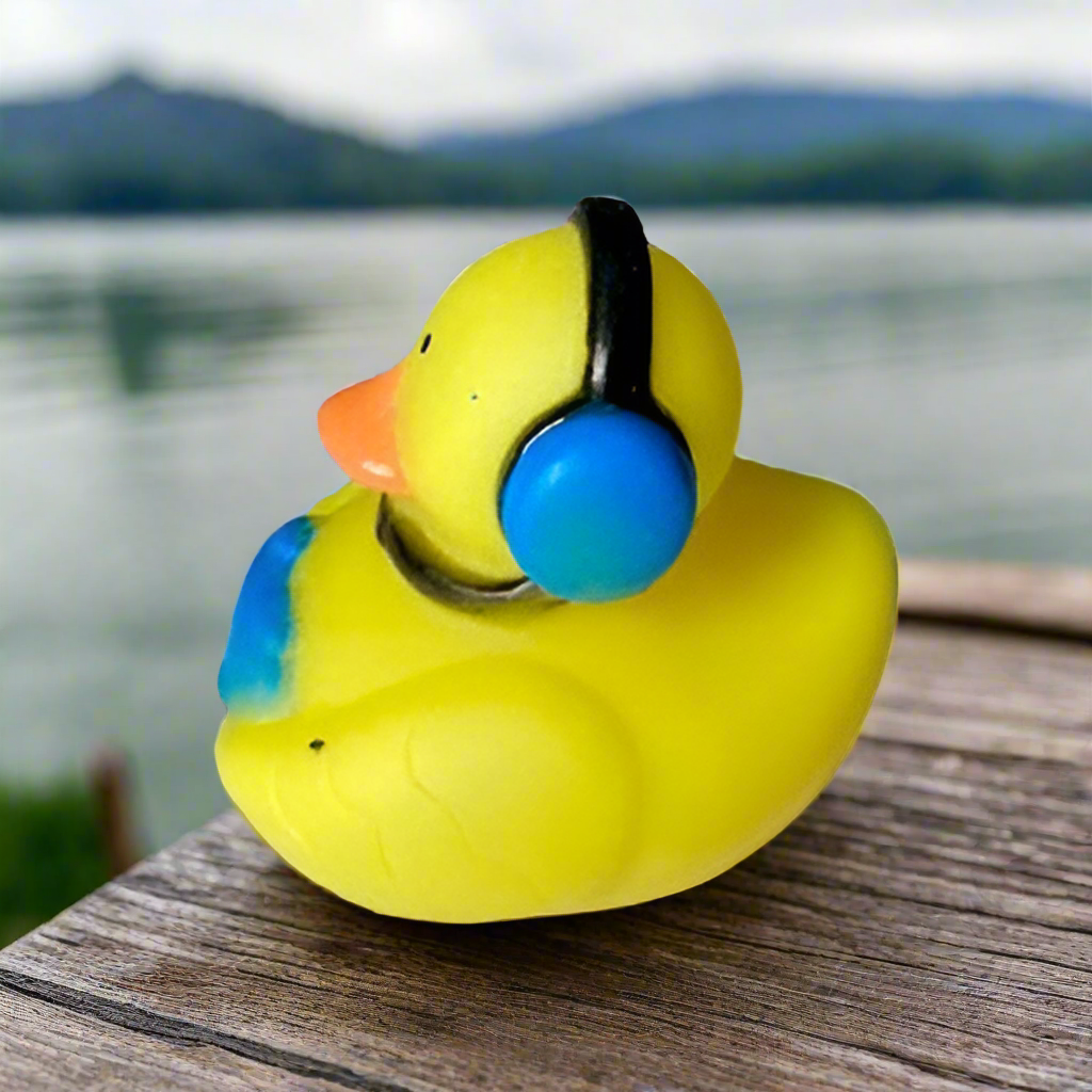 Gamer Blue Rubber Duck