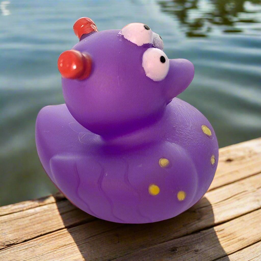 Triple-Eyed Monster Rubber Duck