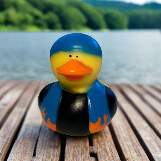 Biker Gang Gunner Rubber Duck