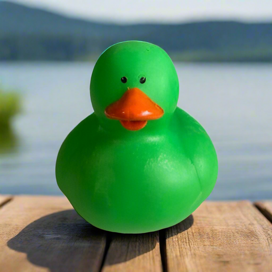 Color Changing Green Rubber Duck