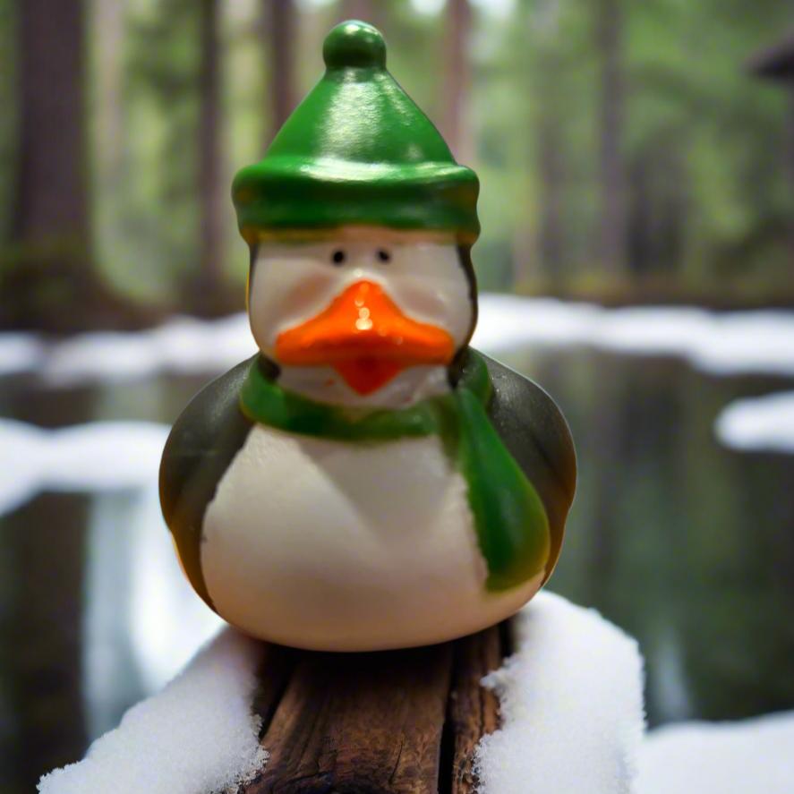 Penguin Green Rubber Duck