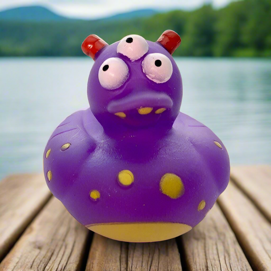 Triple-Eyed Monster Rubber Duck